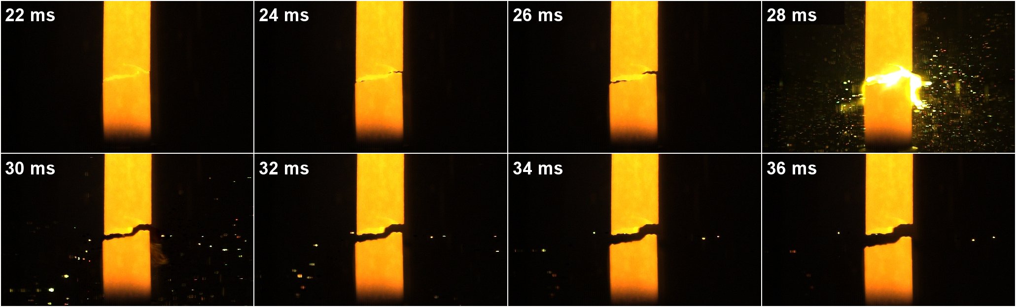 Регистрация термомеханических деформаций методом скоростной видеосъёмки.